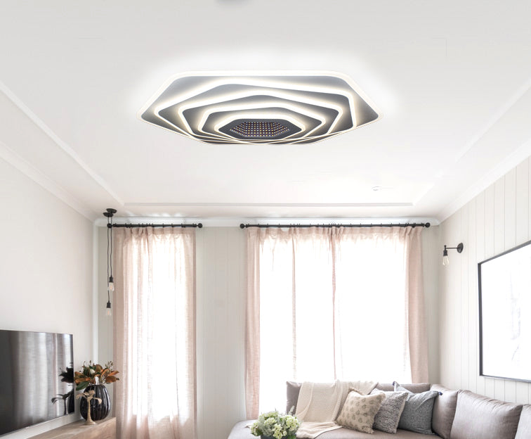 Lustra Led Design modern SLS - 3D, Aplicatie, Telecomanda, Intensitate reglabila 200w 7632