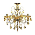 Lustra tip candelabru cristal, 5 brate, auriu E14, IP20, H0055/5