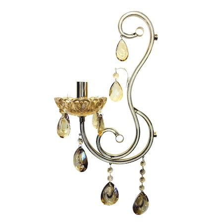 Lustra tip candelabru cristal, 5 brate, auriu E14, IP20, H0055/5