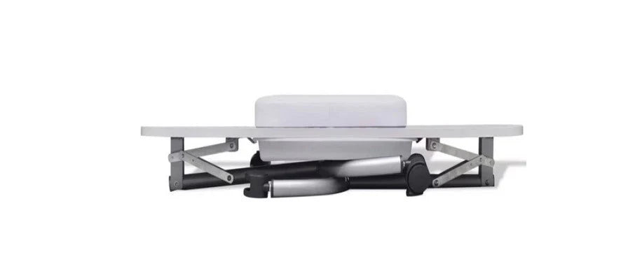 Masa Manichiura cu Aspirator Incorporat si Roti, Alba