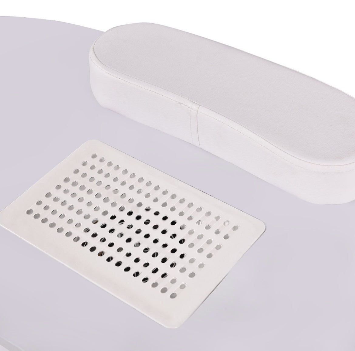Masa portabila de manichiura cu aspirator incorporat si geanta de transport, Alb