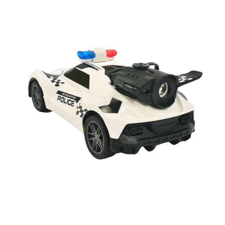 Masina de politie cu telecomanda, KMRC, Plastic, cu lumini, 6+, Multicolor