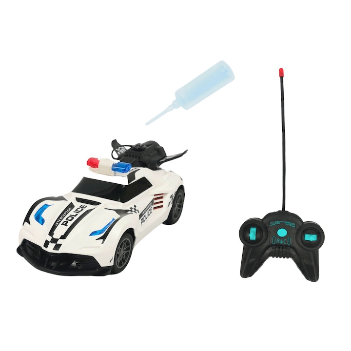 Masina de politie cu telecomanda, KMRC, Plastic, cu lumini, 6+, Multicolor
