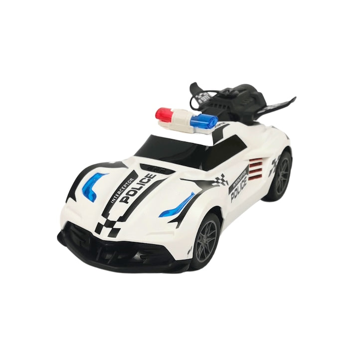 Masina de politie cu telecomanda, KMRC, Plastic, cu lumini, 6+, Multicolor