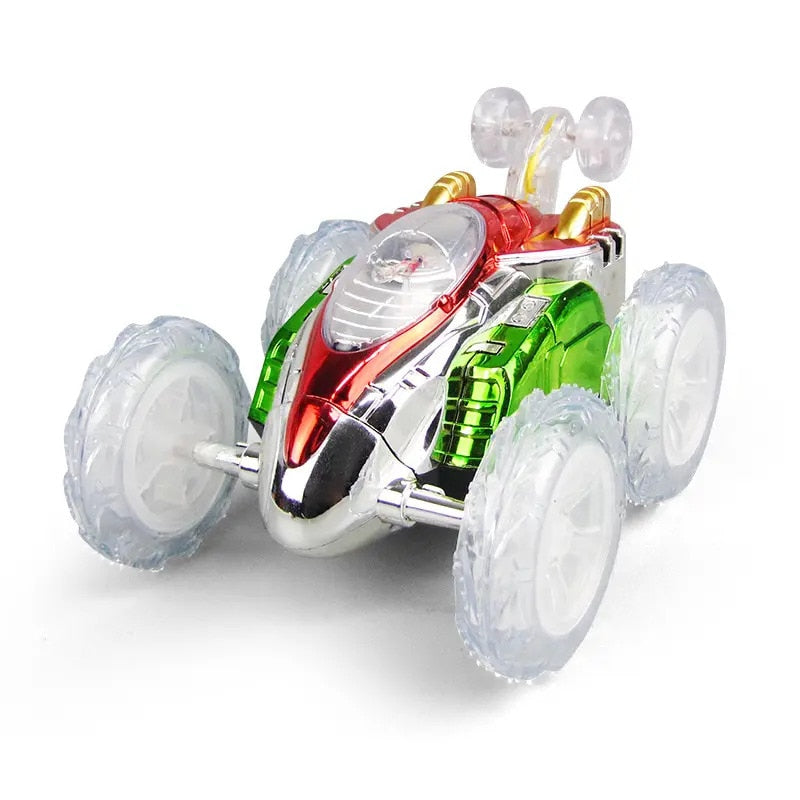Masina RC nebuna Stunt Car cu lumini Dasher, 360 grade, multicolor