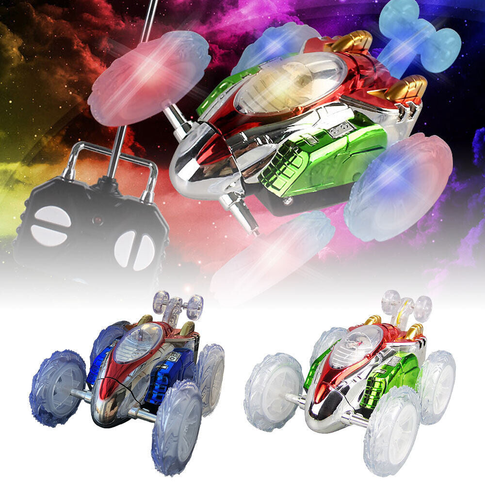 Masina RC nebuna Stunt Car cu lumini Dasher, 360 grade, multicolor