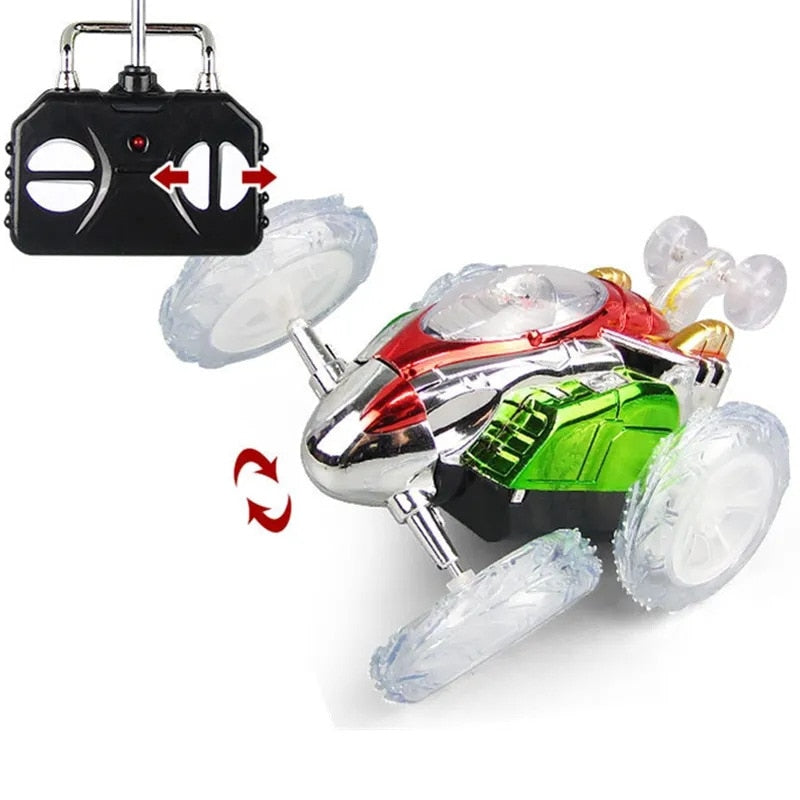 Masina RC nebuna Stunt Car cu lumini Dasher, 360 grade, multicolor