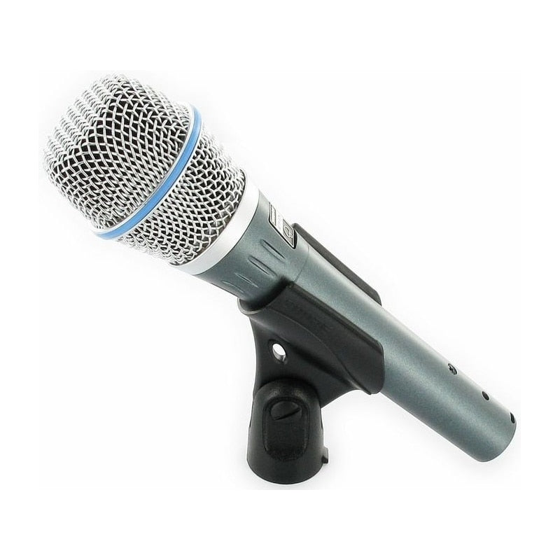 Microfon Profesional BT87 - Condensator, Supercardioid, cu Fir, Husa Protectie, Nuca pentru prindere