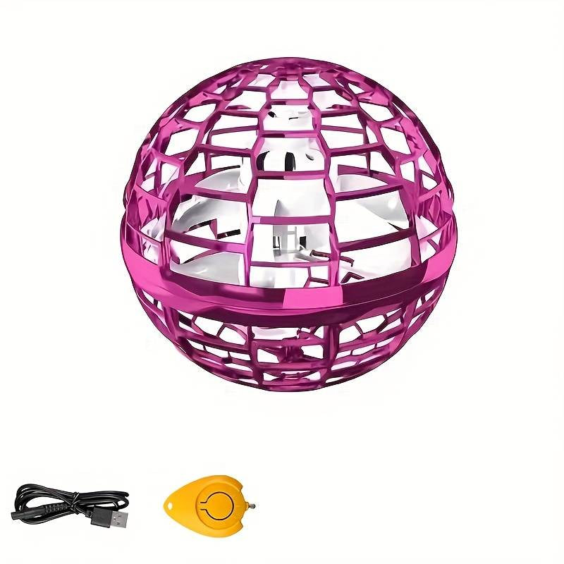 Minge zburatoare cu LED, mini drona, Flynova Pro, USB,  telecomanda, Roz