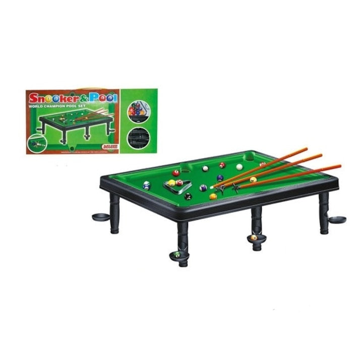 Mini masa de biliard Snooker Pool, pentru copii, 37 x 23 x 15 cm - xStoc