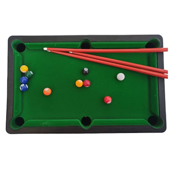 Mini masa de biliard Snooker Pool, pentru copii, 37 x 23 x 15 cm - xStoc