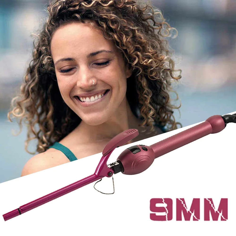 Ondulator De Par Profesional  Bucle Afro, Ceramic 9 mm,, 30W, 50-230 grade cablu rotativ 360