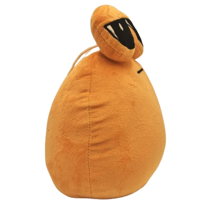 Mascota, animal umplut din jocul Pou, extraterestru dragut, maro, 25 cm, poliester