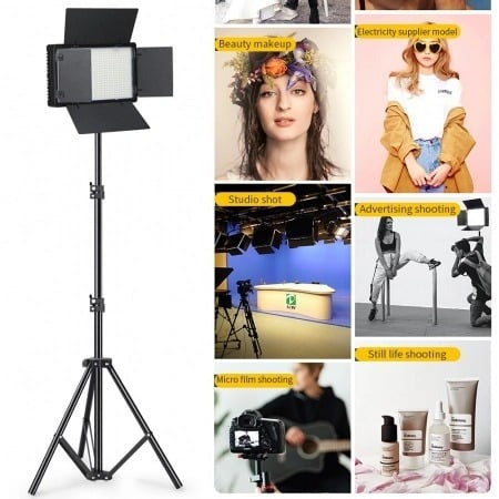 Lampa Make Up , Lampa Poze, Panou Bi-Color 800 LED, trepied 160 cm inclus, Lumina foto/video, Lumina Studio