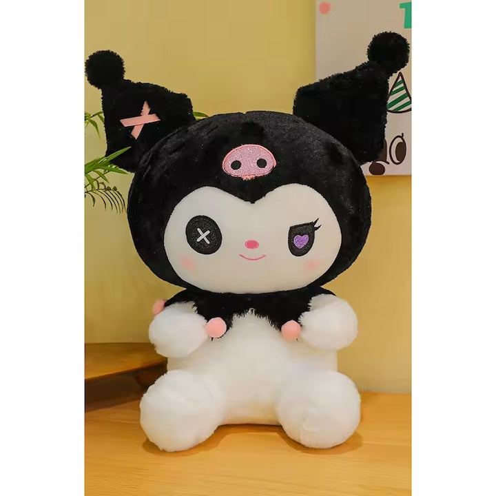 Papusa tip Kuromi din seria Hello Kitty Sanrio, din plus, 55cm