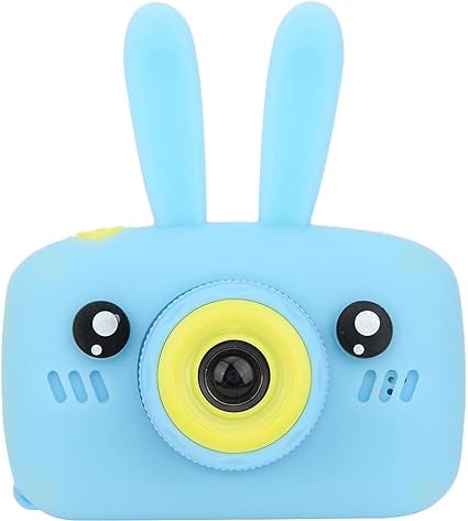 Aparat foto digital pentru copii, Blue, 1080P 30fps, LCD display 2.0", 600 mAh, Jocuri, Temporizator, Constructie durabila, ABS/Silicon