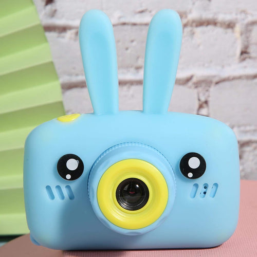Aparat foto digital pentru copii, Blue, 1080P 30fps, LCD display 2.0", 600 mAh, Jocuri, Temporizator, Constructie durabila, ABS/Silicon