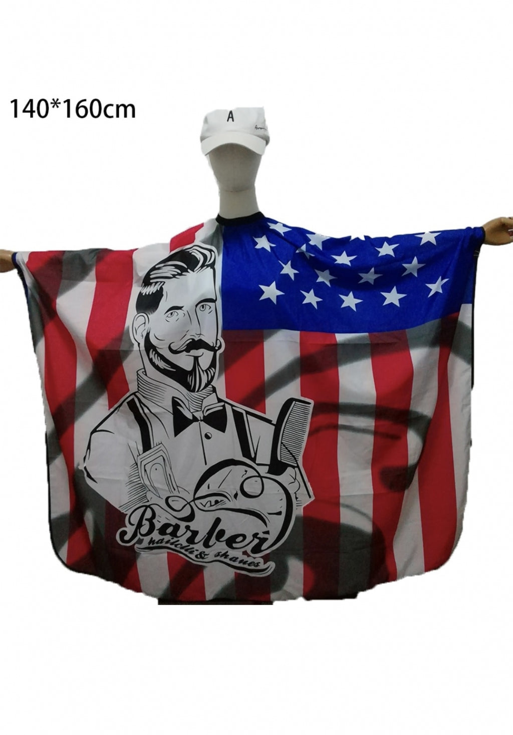 Pelerina de frizerie, Ajustabila, Material pongee Impermeabil, 140x160cm