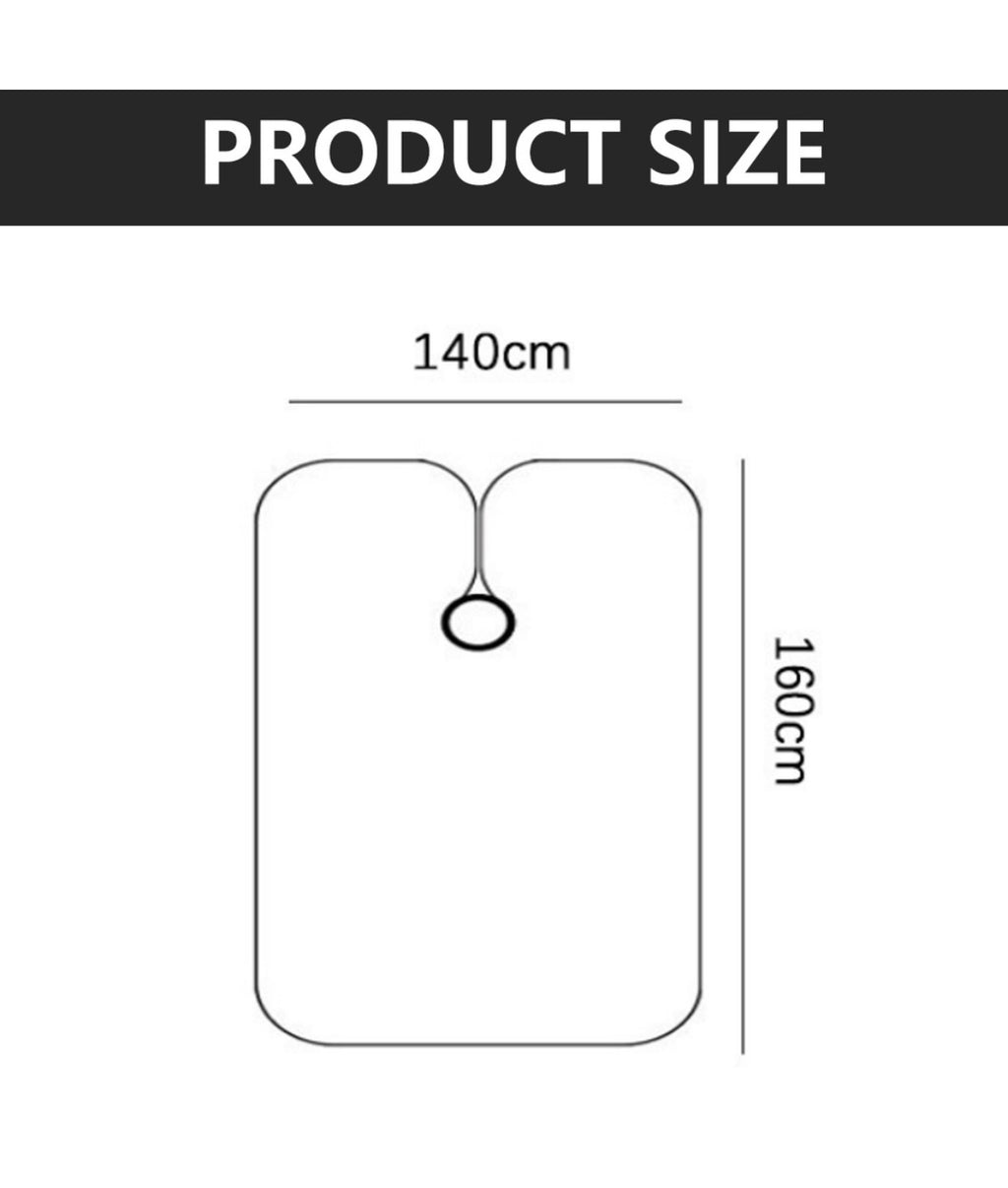 Pelerina de Frizerie QttvbTna, Rezistenta, Reutilizabila, Negru/Albastru/Mov, 160x140cm