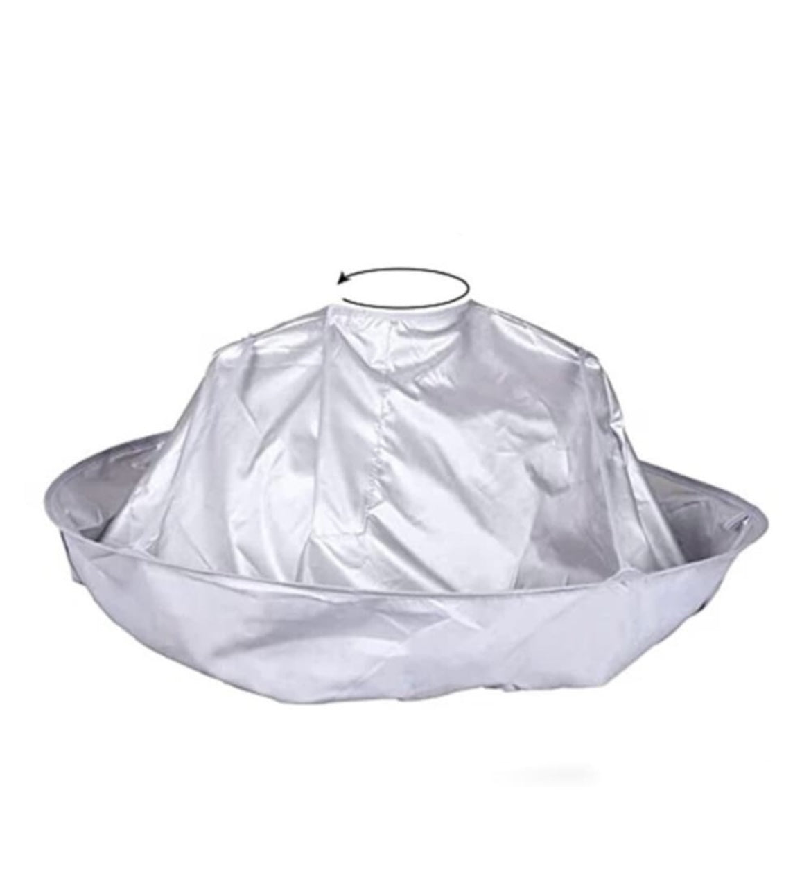 Pelerina de tuns, 60cm, gri argintiu, design umbrela, pentru barbati, 1 bucata