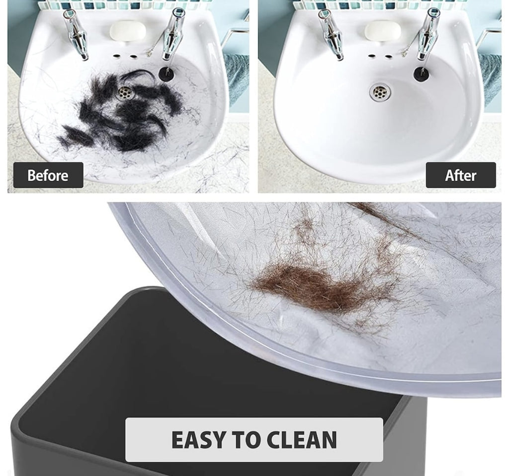 Pelerina de tuns, 60cm, gri argintiu, design umbrela, pentru barbati, 1 bucata