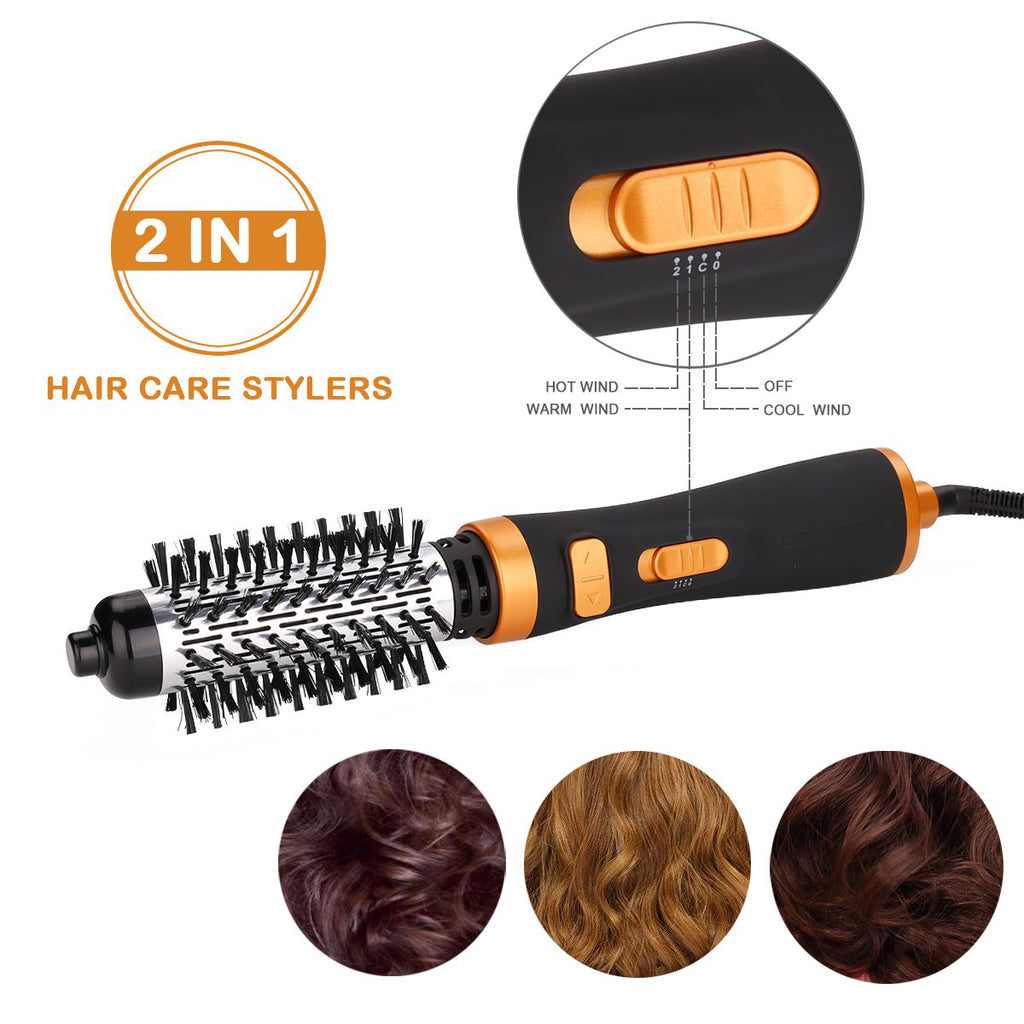 Perie rotativa electrica tehnologie aer cald 2 in 1, 900W, 3 viteze, 2 Accesorii , cablu 360