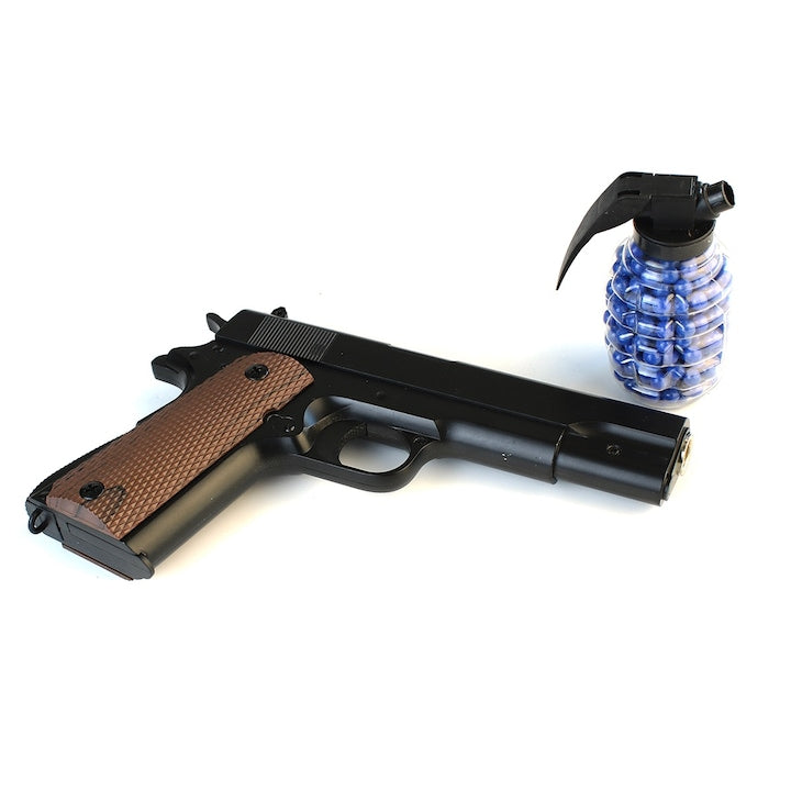 Pistol Airsoft Metalic Arc Spring C8 cu Siguranta 6mm + 200 bile 0.25