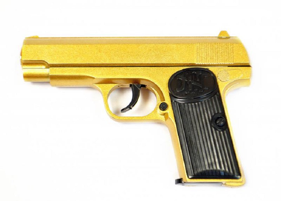 Pistol Airsoft Metalic  K112, Auriu Calibru 6mm 200 Bile Profesionale