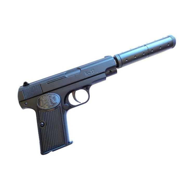 Pistol Airsoft Metalic  K17DS, Negru Calibru 6mm, 200 Bile Profesionale