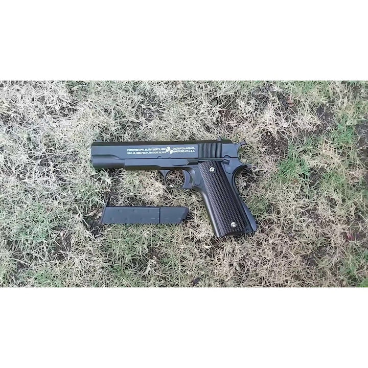 Pistol Airsoft Metalic  K32, Negru Calibru 6mm 200 Bile Profesionale