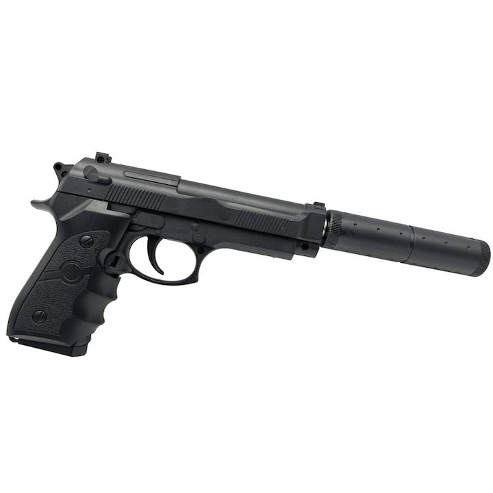 Pistol Airsoft  M92, Negru Calibru 6mm 200 Bile Profesionale