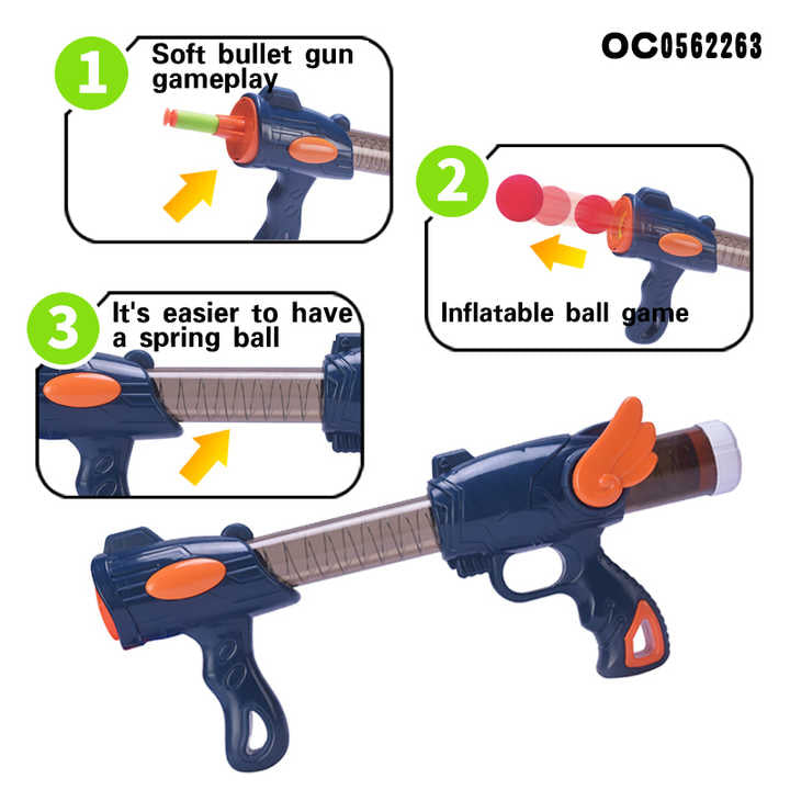 Pistol cu gloanțe de cauciuc acționate cu aer