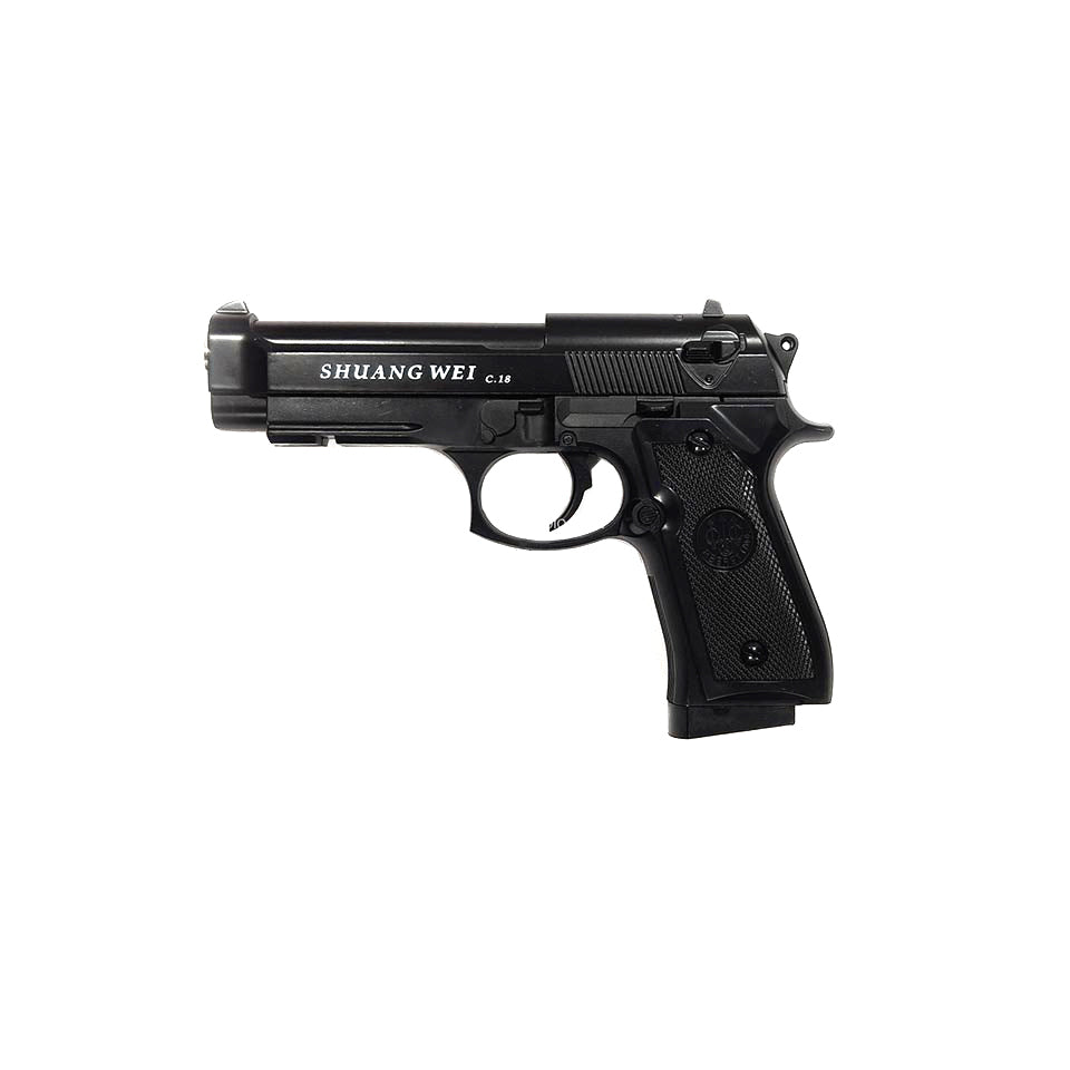 Pistol de jucarie cu aer comprimat Metalic  C18 + 200 bile 0.20 xStoc®