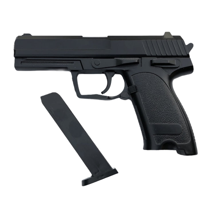 Pistol de jucarie cu aer comprimat S2 + 200 bile, Metal, Negru