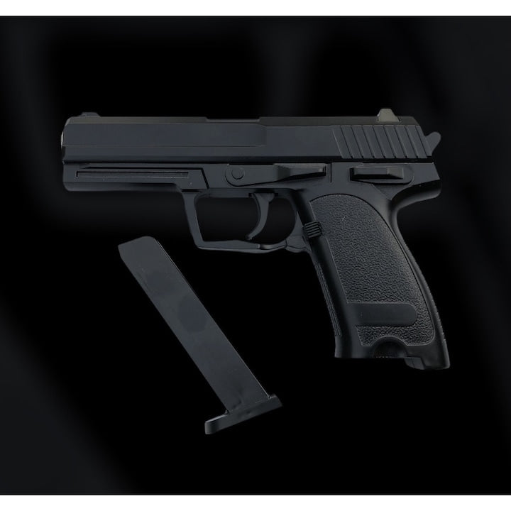 Pistol de jucarie cu aer comprimat S2 + 200 bile, Metal, Negru