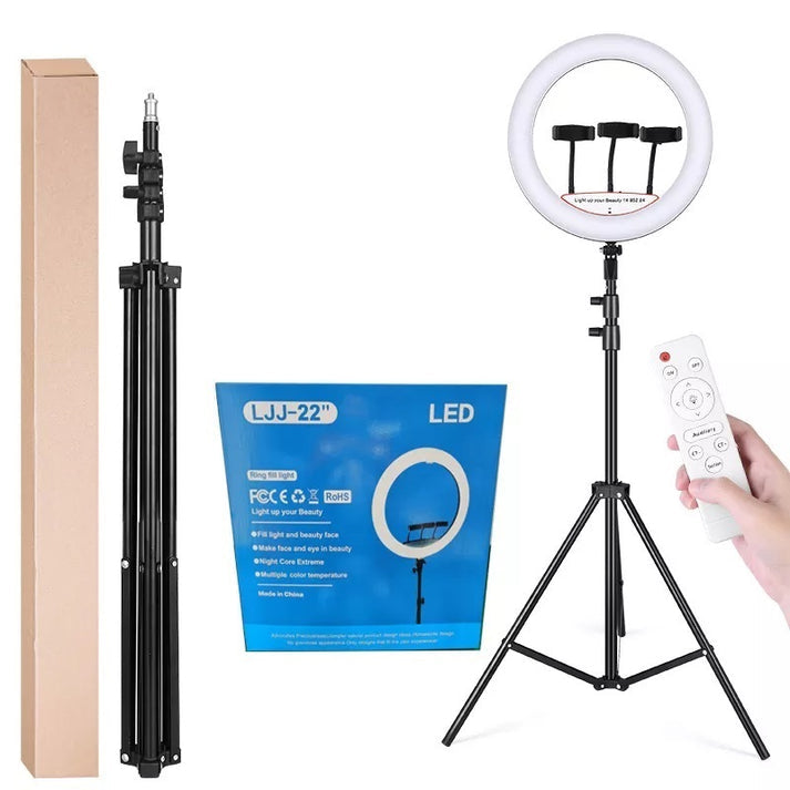 RING LIGHT LED 56cm, 55w, trepied 2m, telecomanda - xStoc
