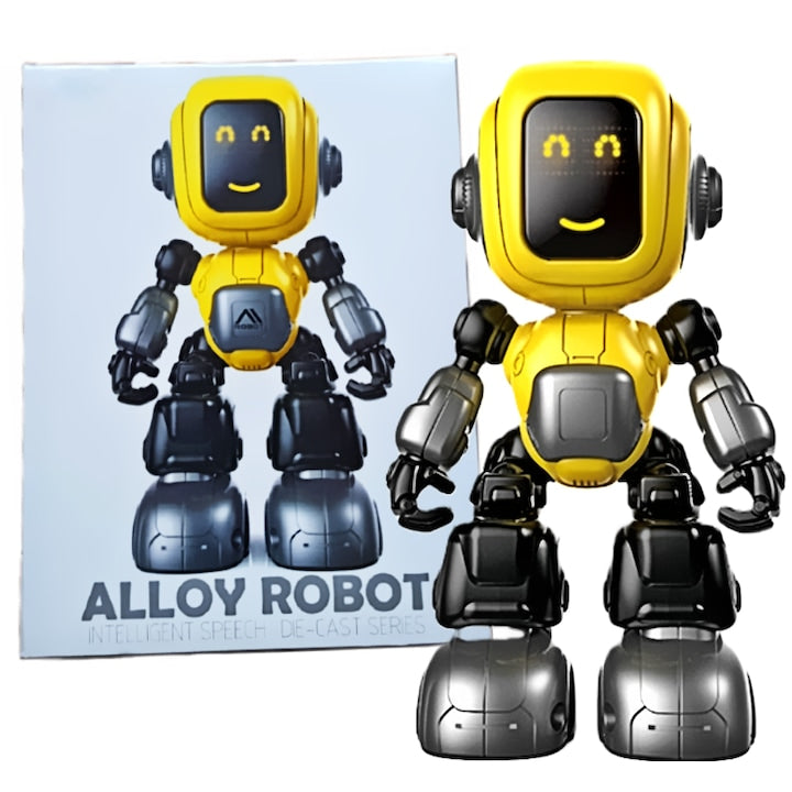 Robot de Jucarie Inteligent Vorbitor Die Cast de Metal Galben - xStoc