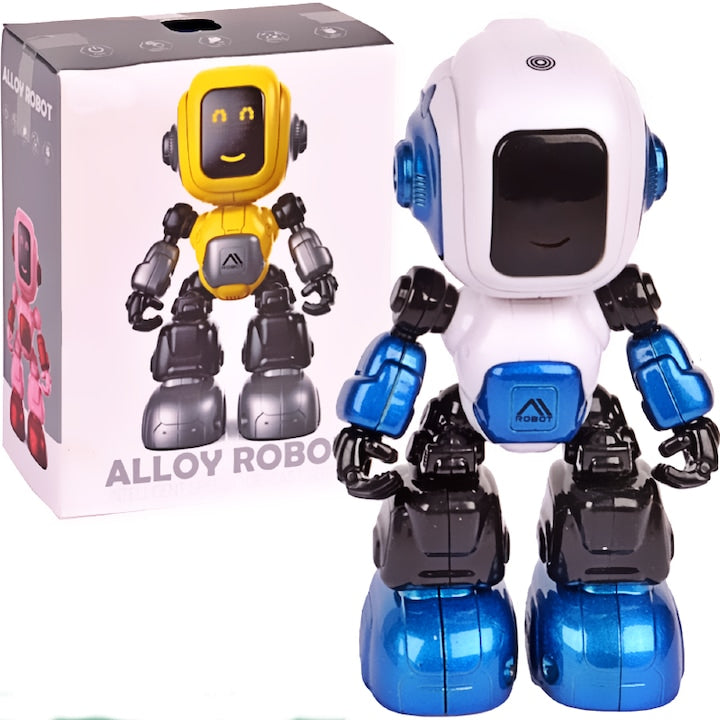Robot de Jucarie Inteligent Vorbitor Die Cast Metal Albastru - xStoc