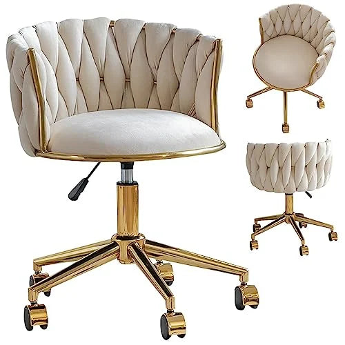 Scaun de birou Elisabeth, salon , Catifea, Baza Aurie