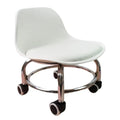 Scaun de Pedichiura cu Spatar pe Role , Rotire 360, White