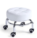 Scaun de Pedichiura pe Role - Rotire 360, Dimensiuni 34x26,5x5,5 cm , ALB