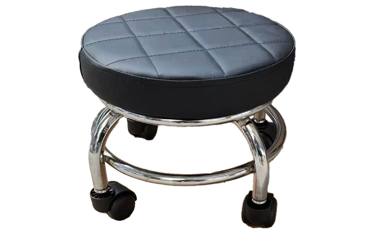 Scaun de Pedichiura pe Role , Rotire 360, Dimensiuni 34x26,5x5,5 cm ,NEGRU