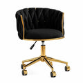 Scaun de salon , Catifea, Baza Aurie negru
