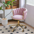 Scaun de salon , Catifea, Baza Aurie, roz