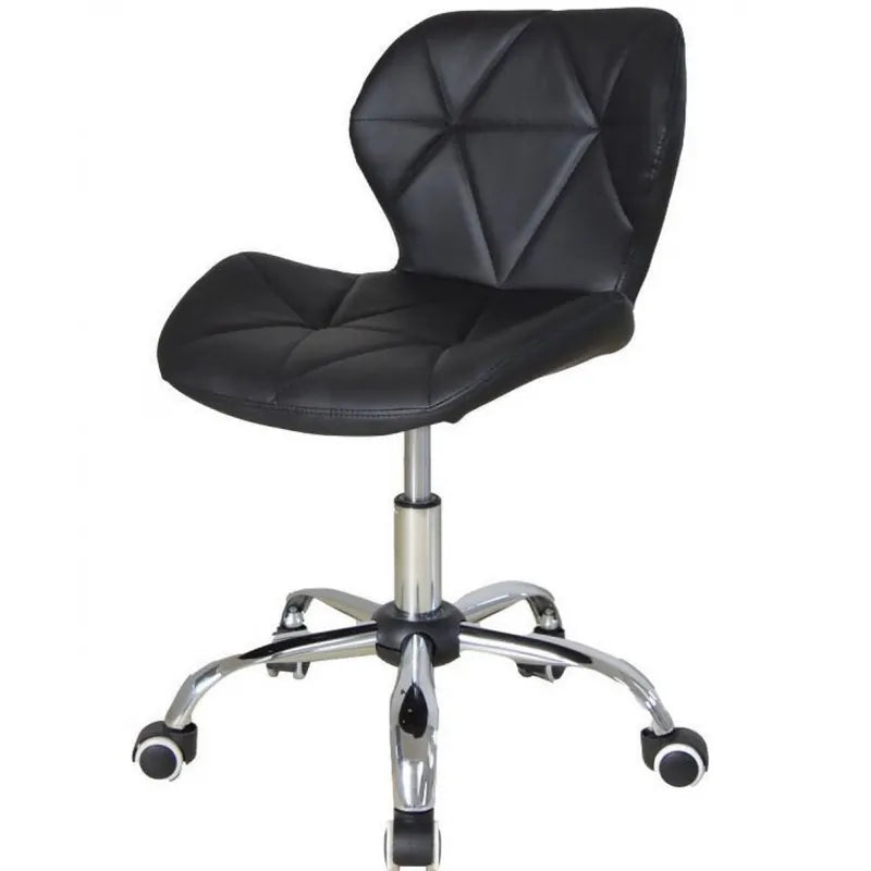 Scaun Frizerie Coafor  Reglabil pe Inaltime, Piele Ecologica negru