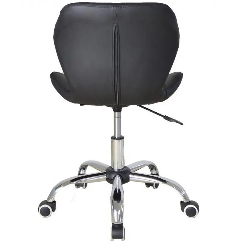 Scaun Frizerie Coafor  Reglabil pe Inaltime, Piele Ecologica negru