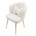 Scaun Salon - Harmony White Living cu picioare aurii