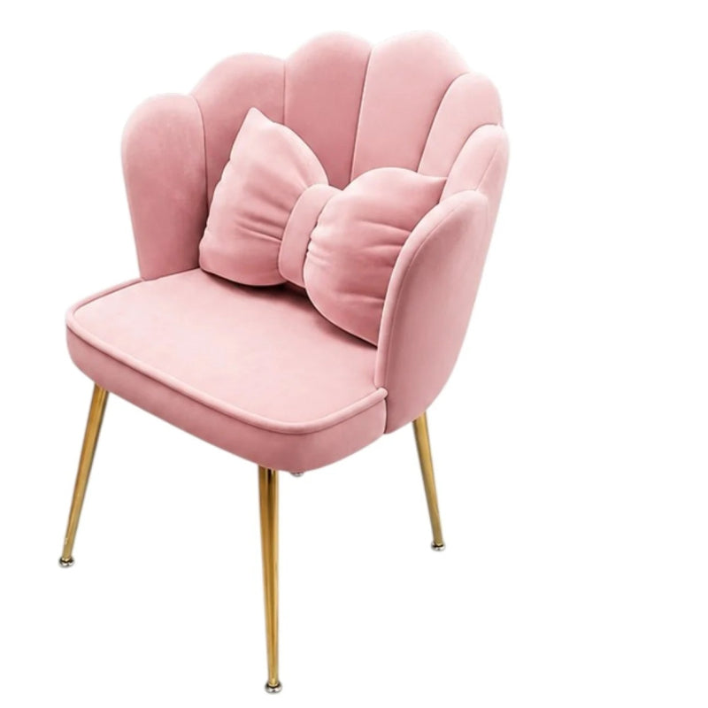 Scaun Salon , Living  cu picioare aurii Pink