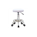 Scaun Tip Taburet - Reglabil pe Inaltime cu Roti, alb , Scaun cosmemetica/manichiura