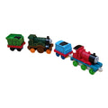 Set 2 locomotive si 2 vagoane metalice, Thomas and Friends, Metal, 8 cm, Multicolor - xStoc
